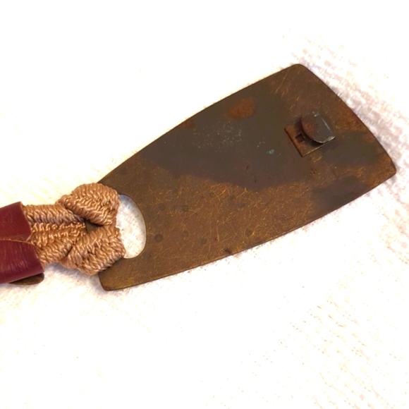 Vintage Metal Leather Stretch Belt - Picture 7 of 11